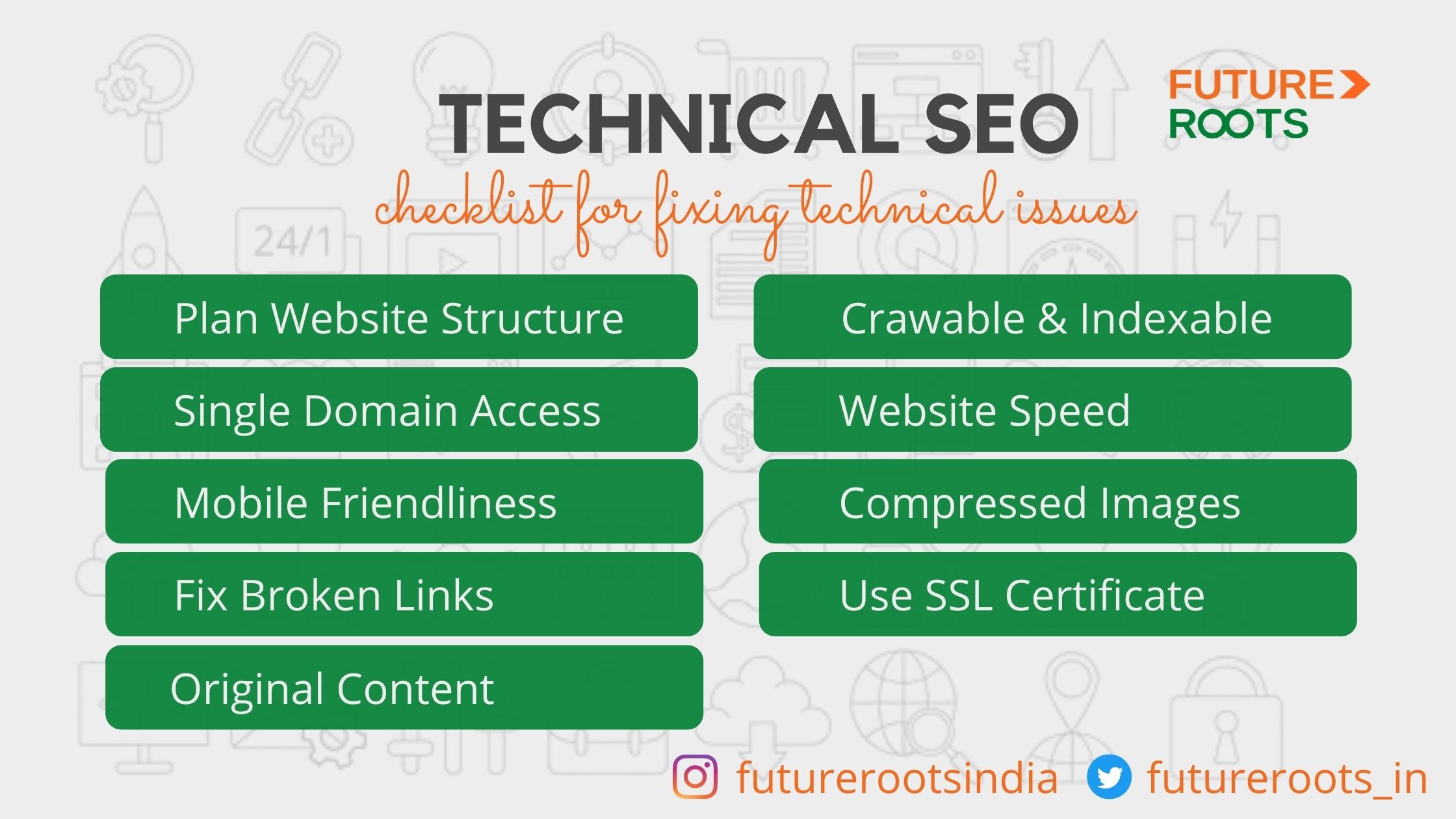 Checklist for fixing technical issues in SEO